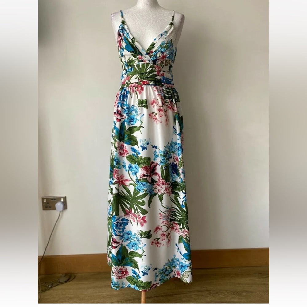 Iska Floral Maxi Dress Topical Print Floral 12 - Picture 1 of 5